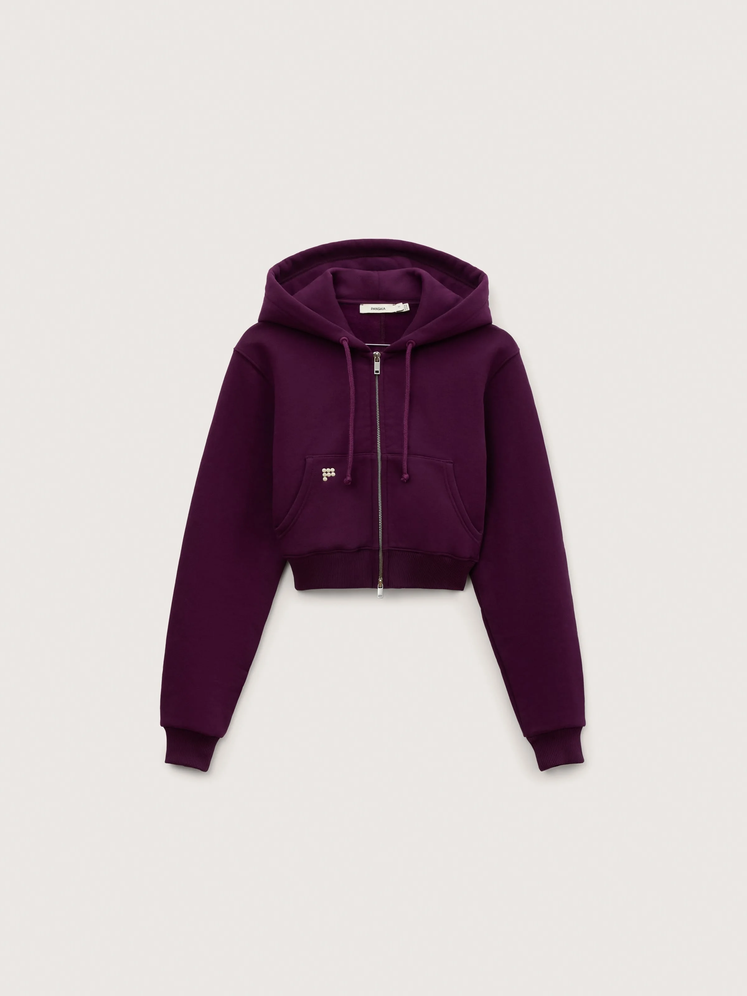 Womens Heavyweight Cropped Hoodie - Nocturne Plum - 1