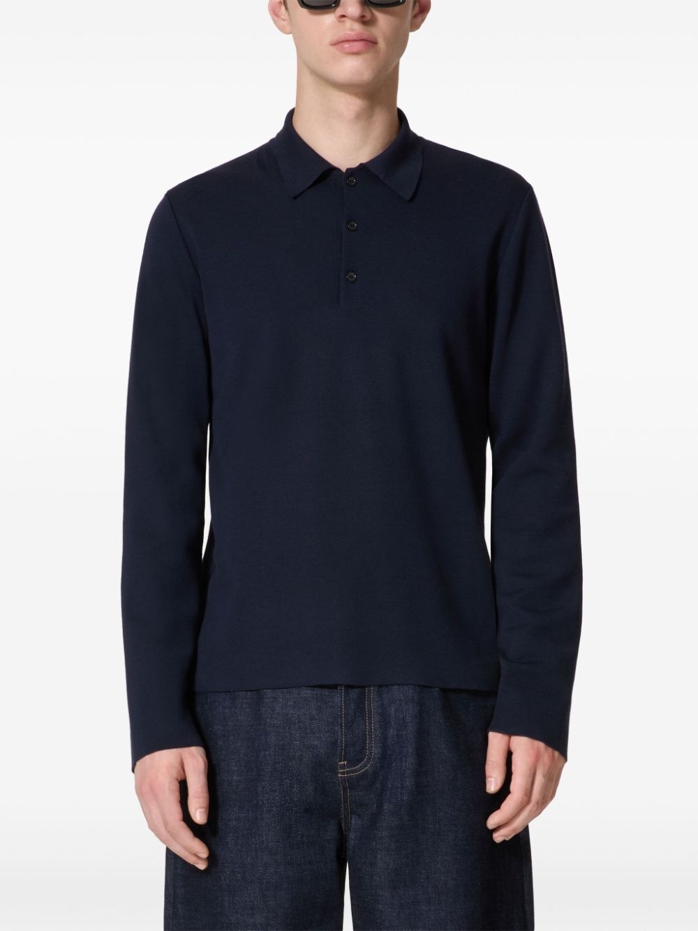 long-sleeve polo shirt - 3