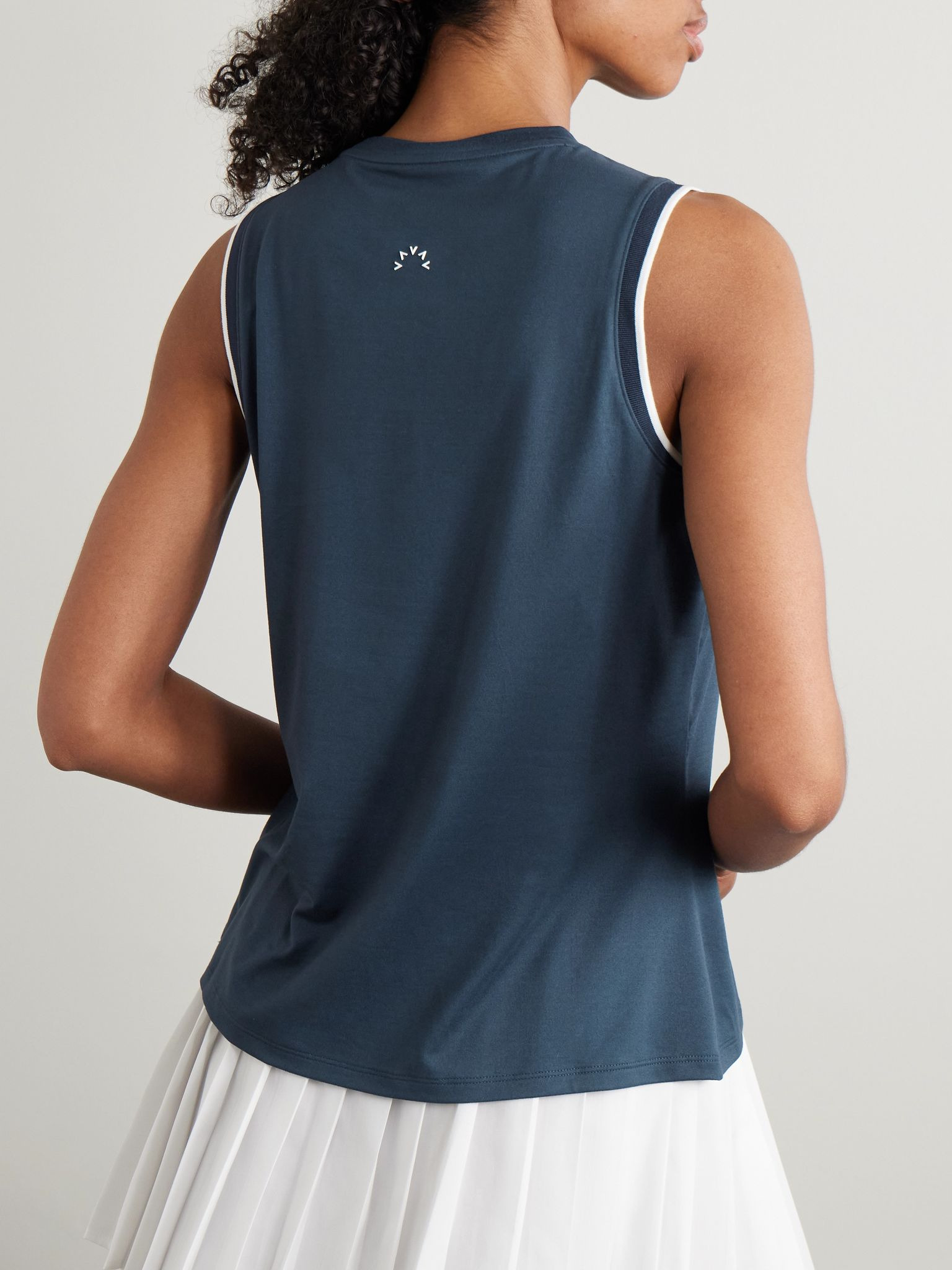 Arton stretch-jersey tank Navy - 4