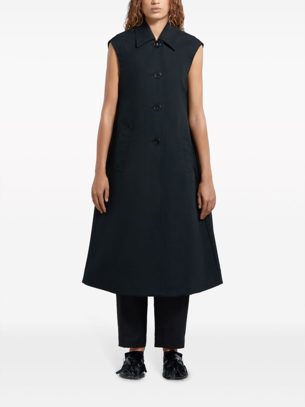 double-breasted cotton waistcoat - 2