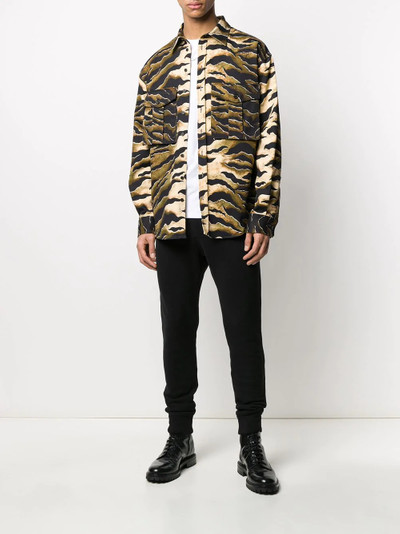 DSQUARED2 tiger-print cargo-pocket shirt outlook