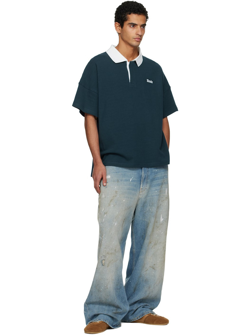 Rhude Navy Piqué Polo outlook