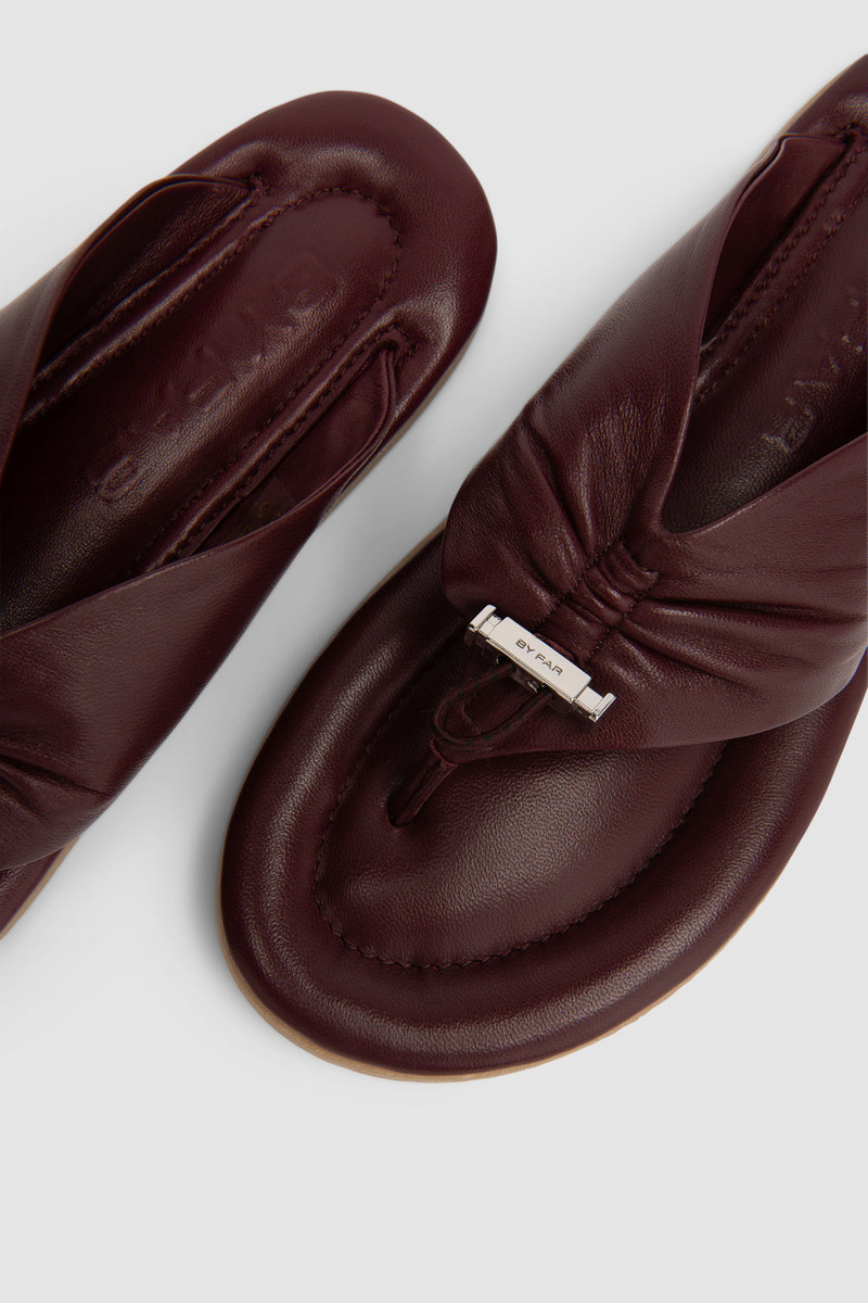 Dashiel Sour Cherry Lamb Nappa Leather Flip-Flop Sandal 4