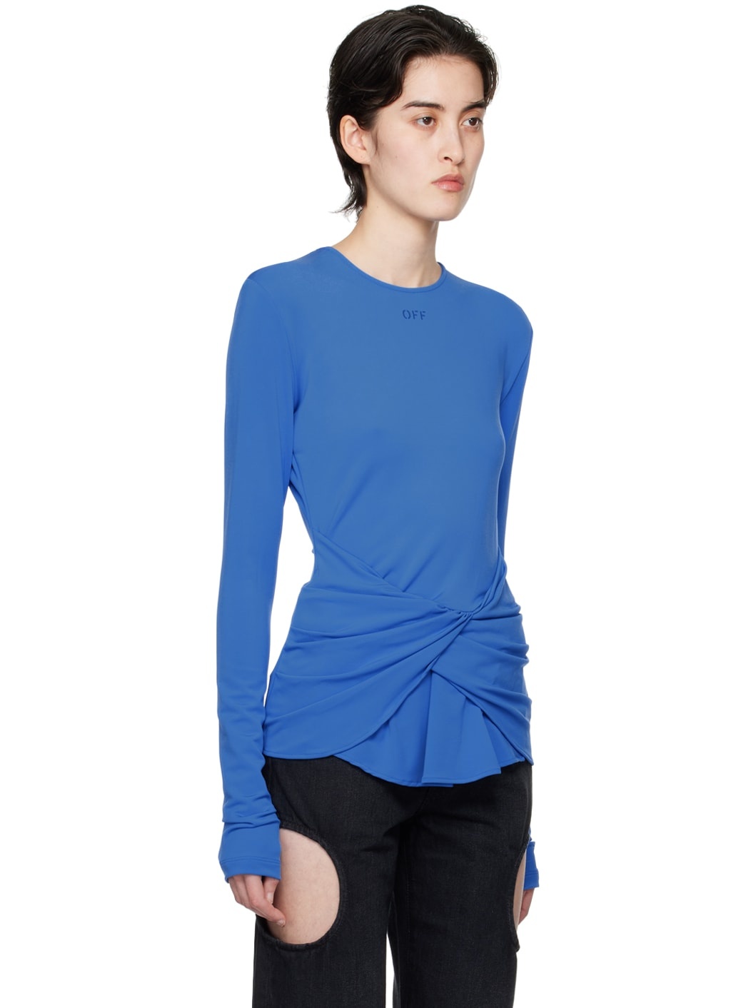 Blue Twist Long Sleeve T-Shirt - 2