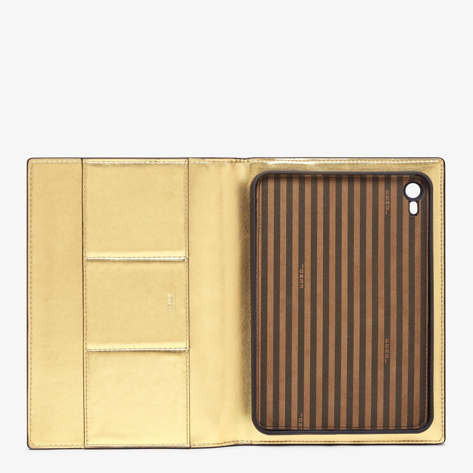 Gold-colored nappa leather case - 3