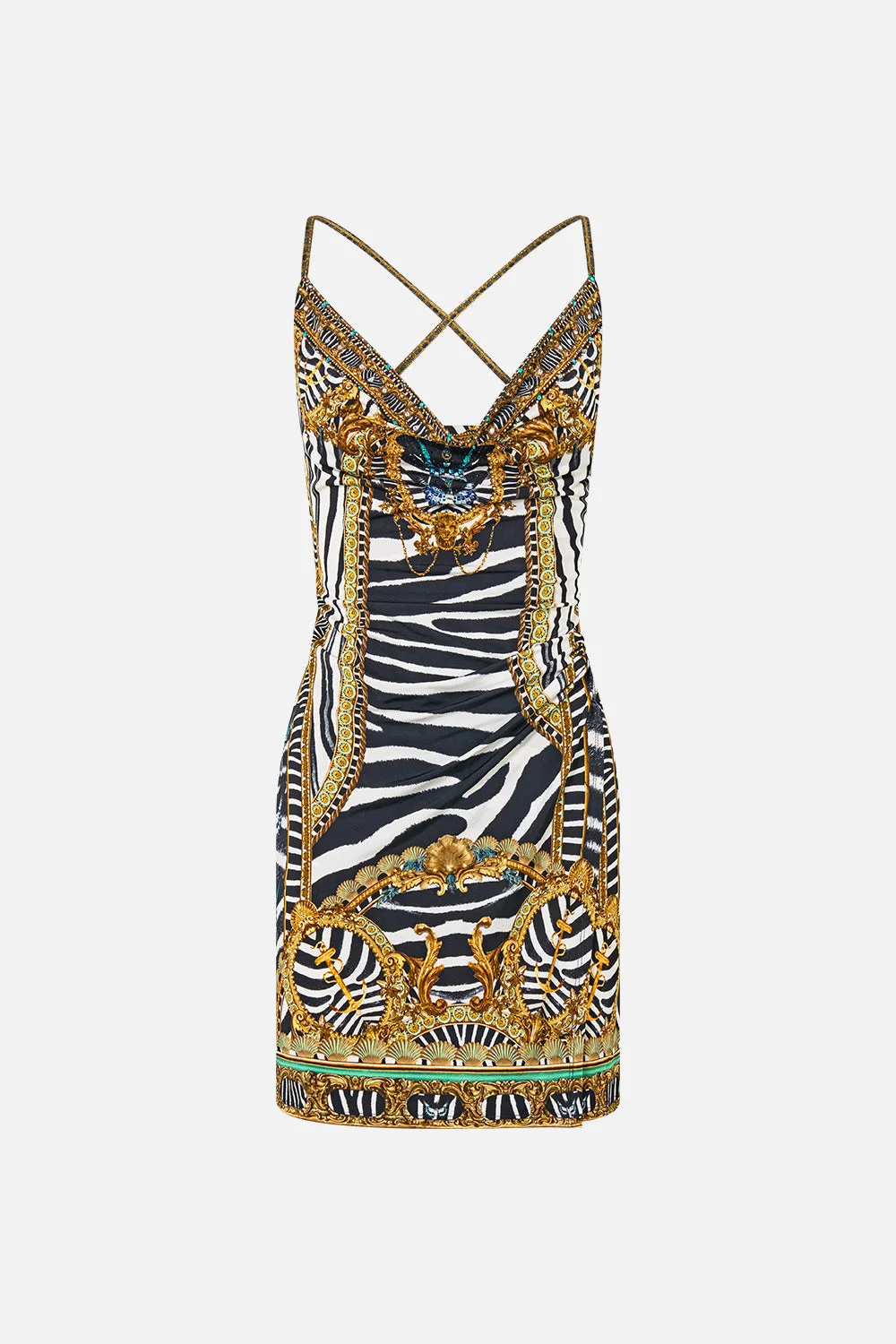DRAPE JERSEY MINI DRESS ZIG ZAG ZOO - 1