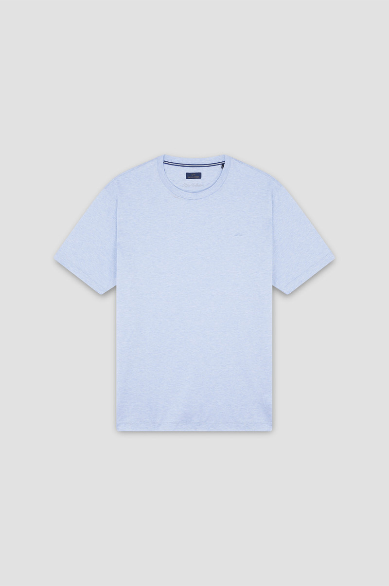 SILVER T-SHIRT IN PERLÉ COTTON - 1
