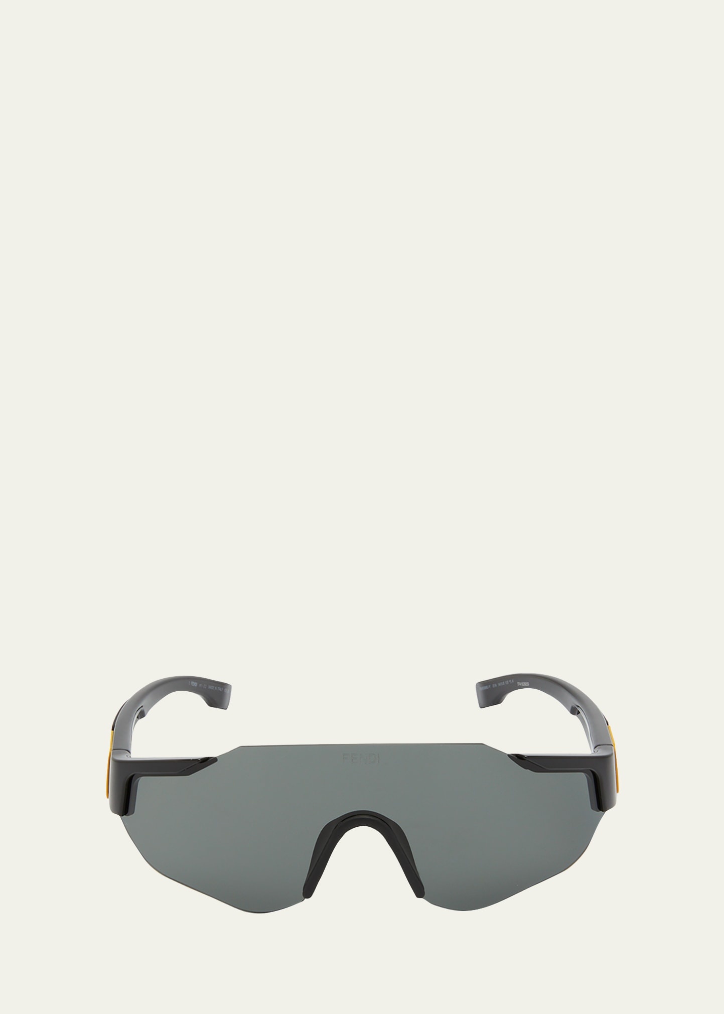 Men's FF-Logo Rimless Shield Sunglasses - 1