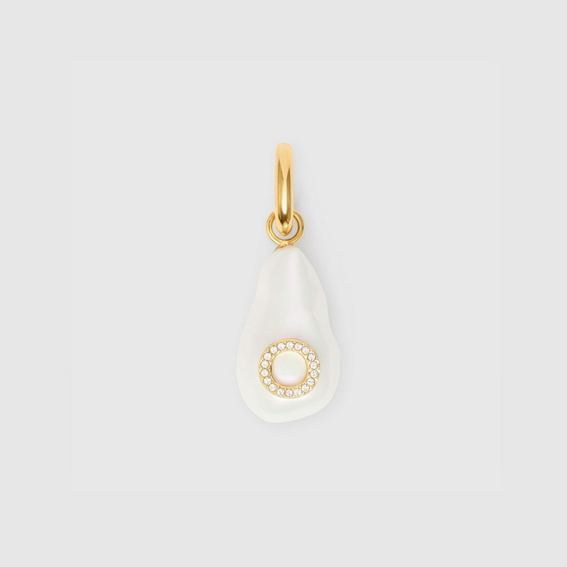 ‘O’ Crystal and Resin Pearl Letter Charm – Online Exclusive 1