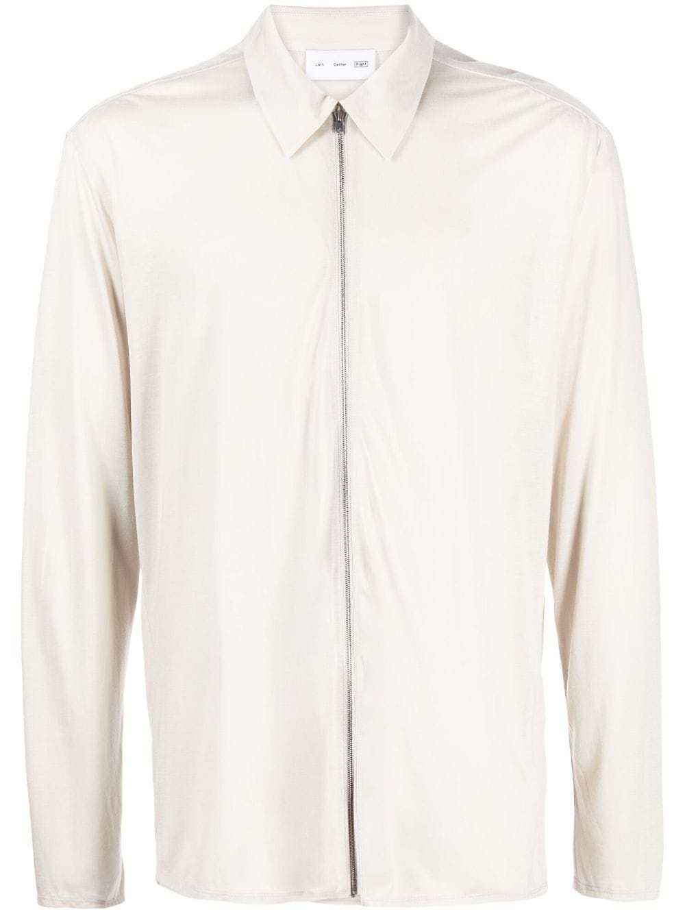 zip-up lyocell shirt - 1