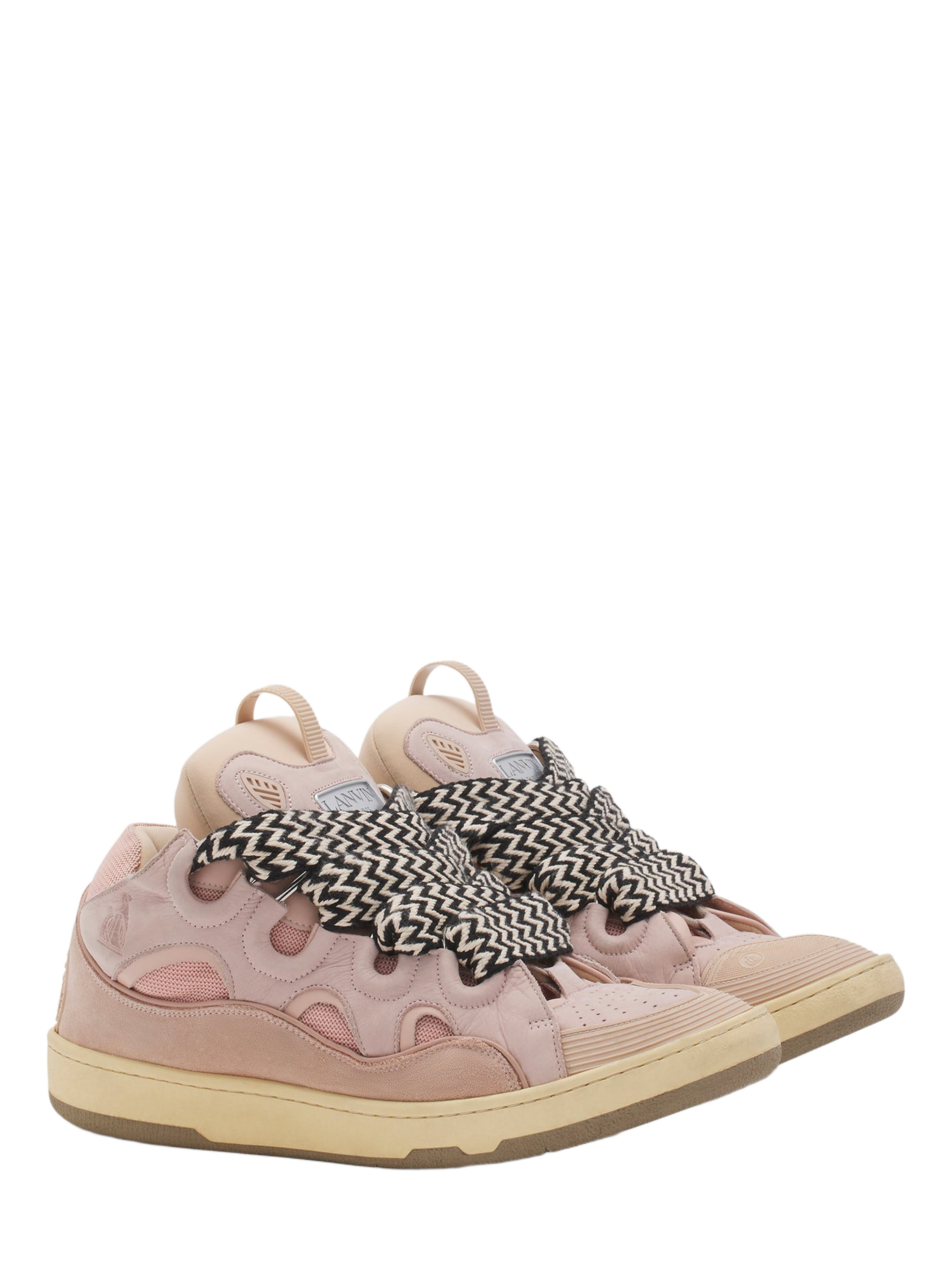 Lanvin LEATHER CURB SNEAKERS in Pale Pink at Nordstrom - 8