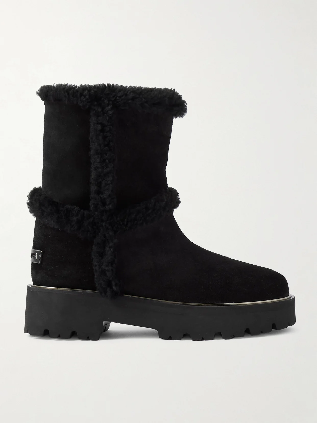 Teddi Shearling-trimmed Suede Boots - 1