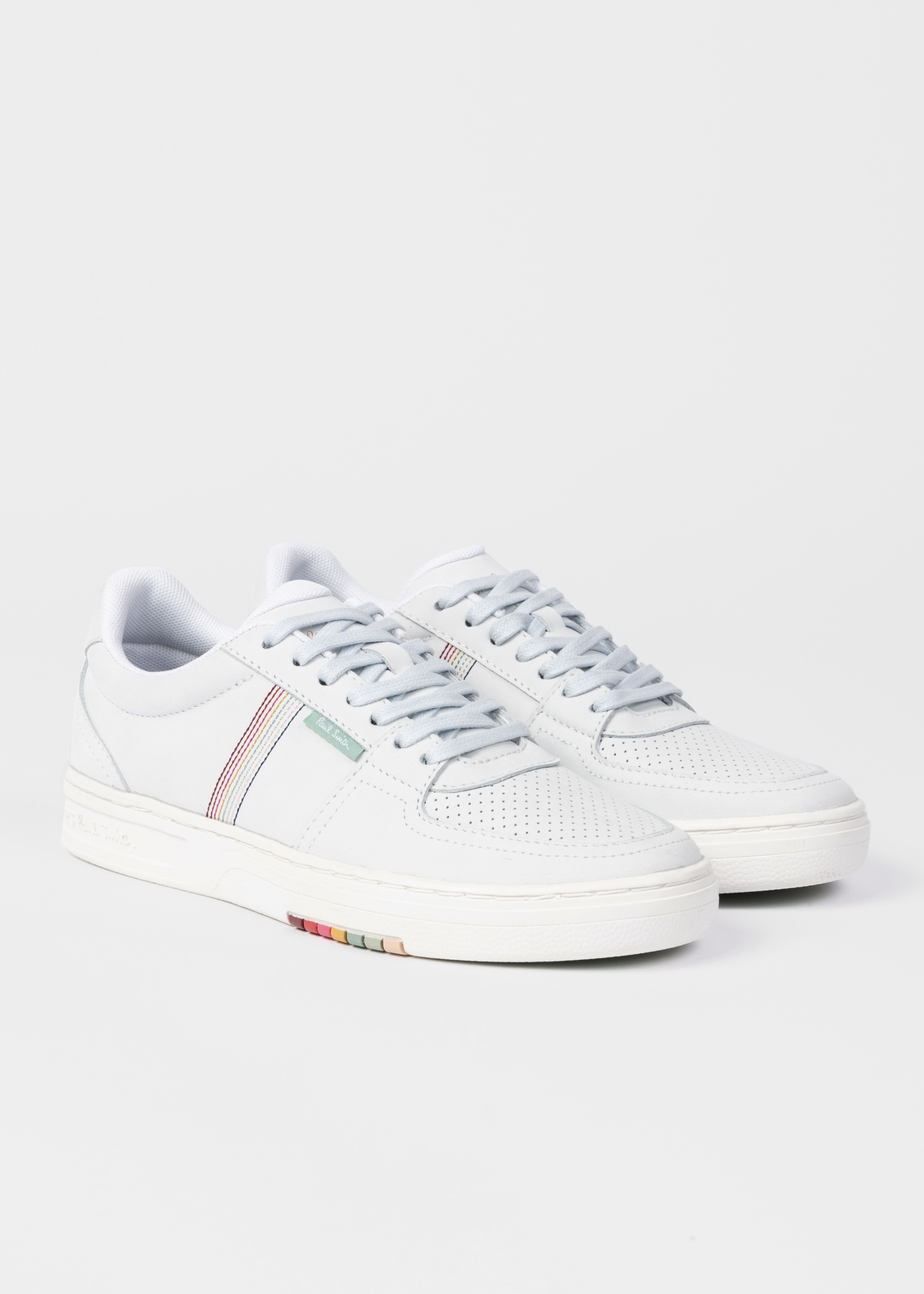 Women's Light Blue Leather 'Margate' Trainers - 4