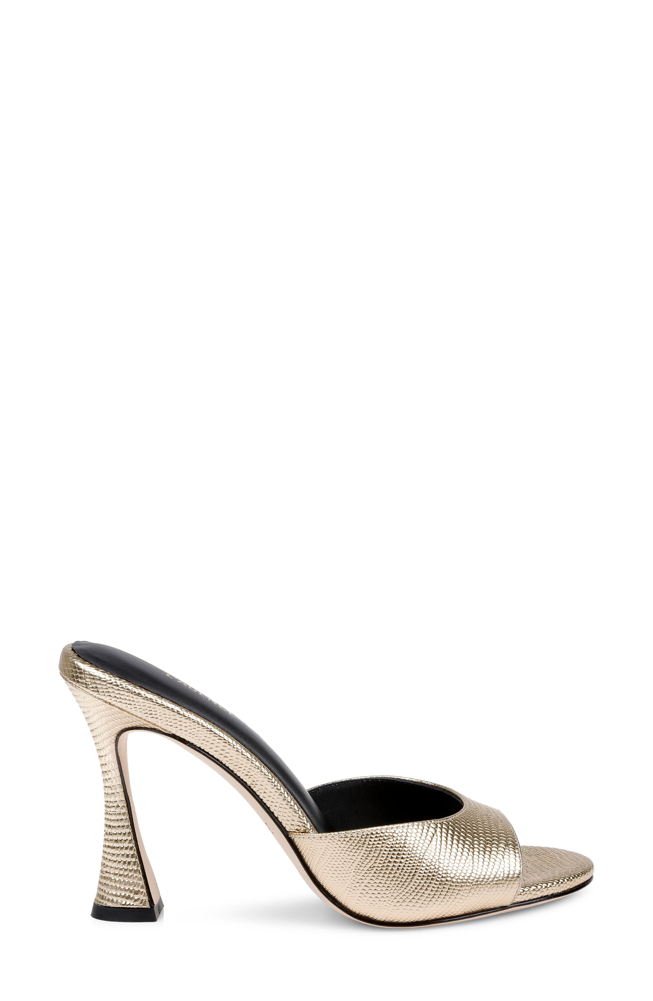 L'AGENCE Avery Slide Sandal in Goldlizard at Nordstrom - 3