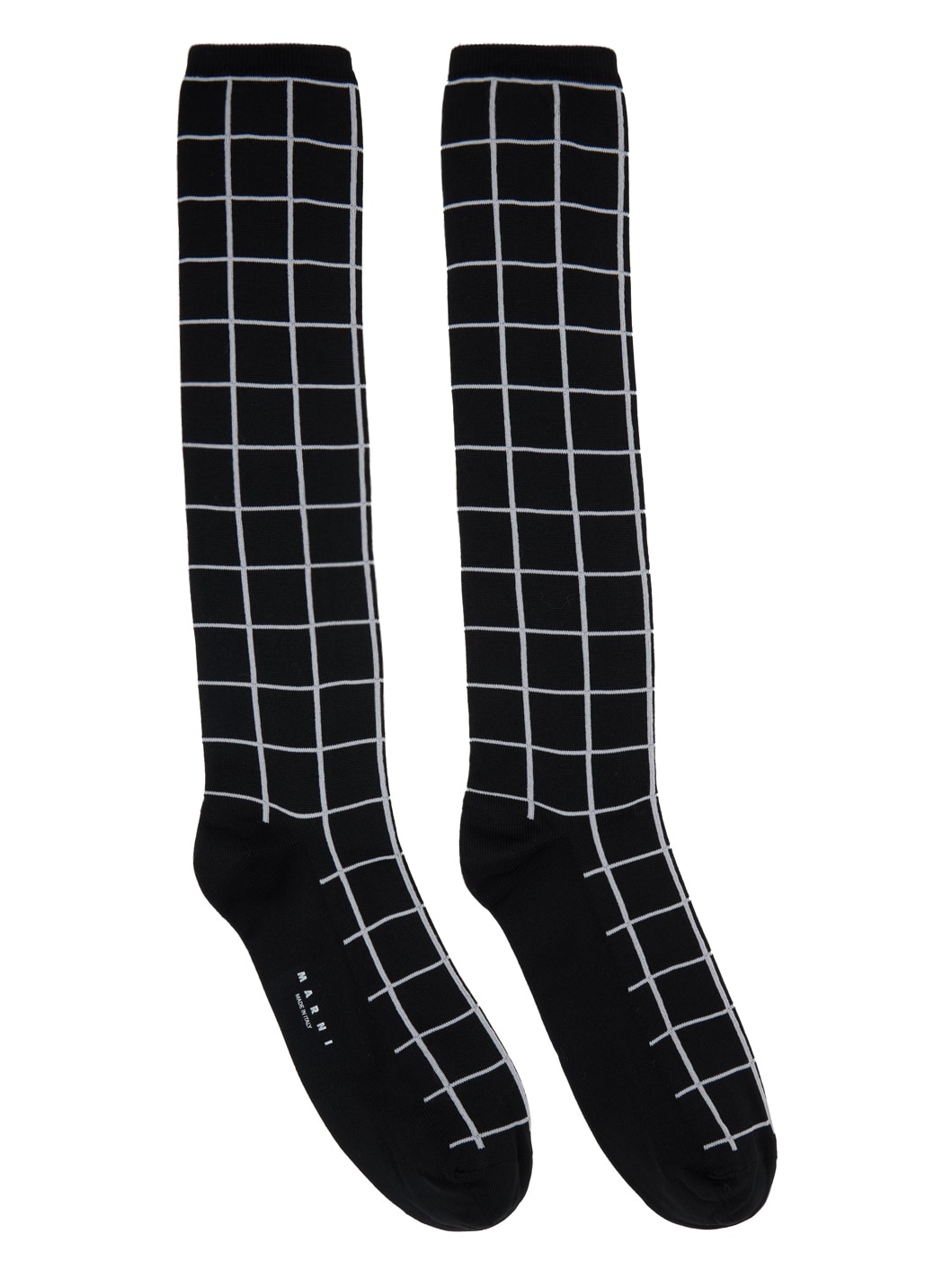 Black Check Socks - 1