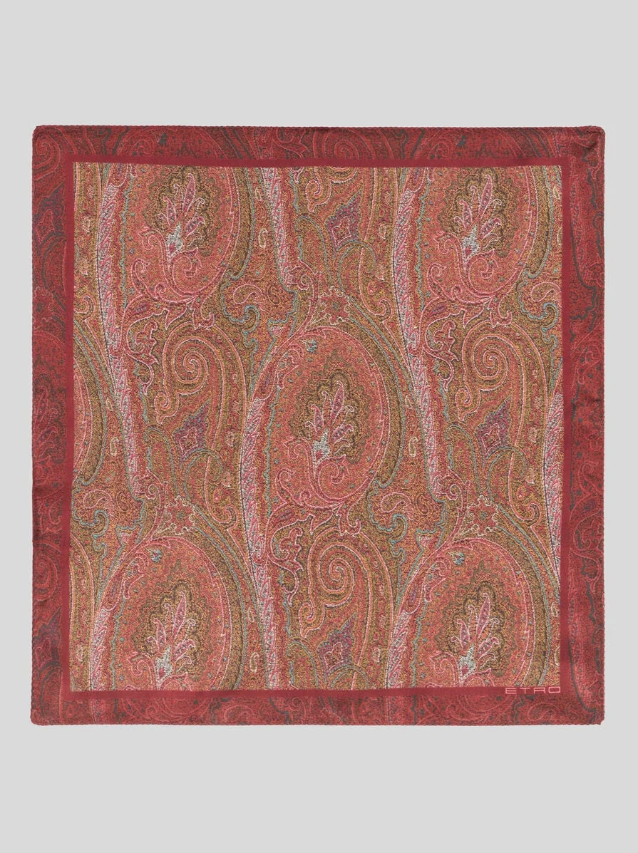 PRINTED SILK POCKET SQUARE - 1