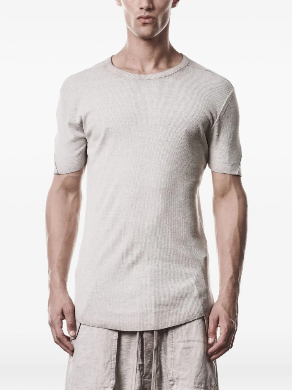 fine-ribbed T-shirt - 1