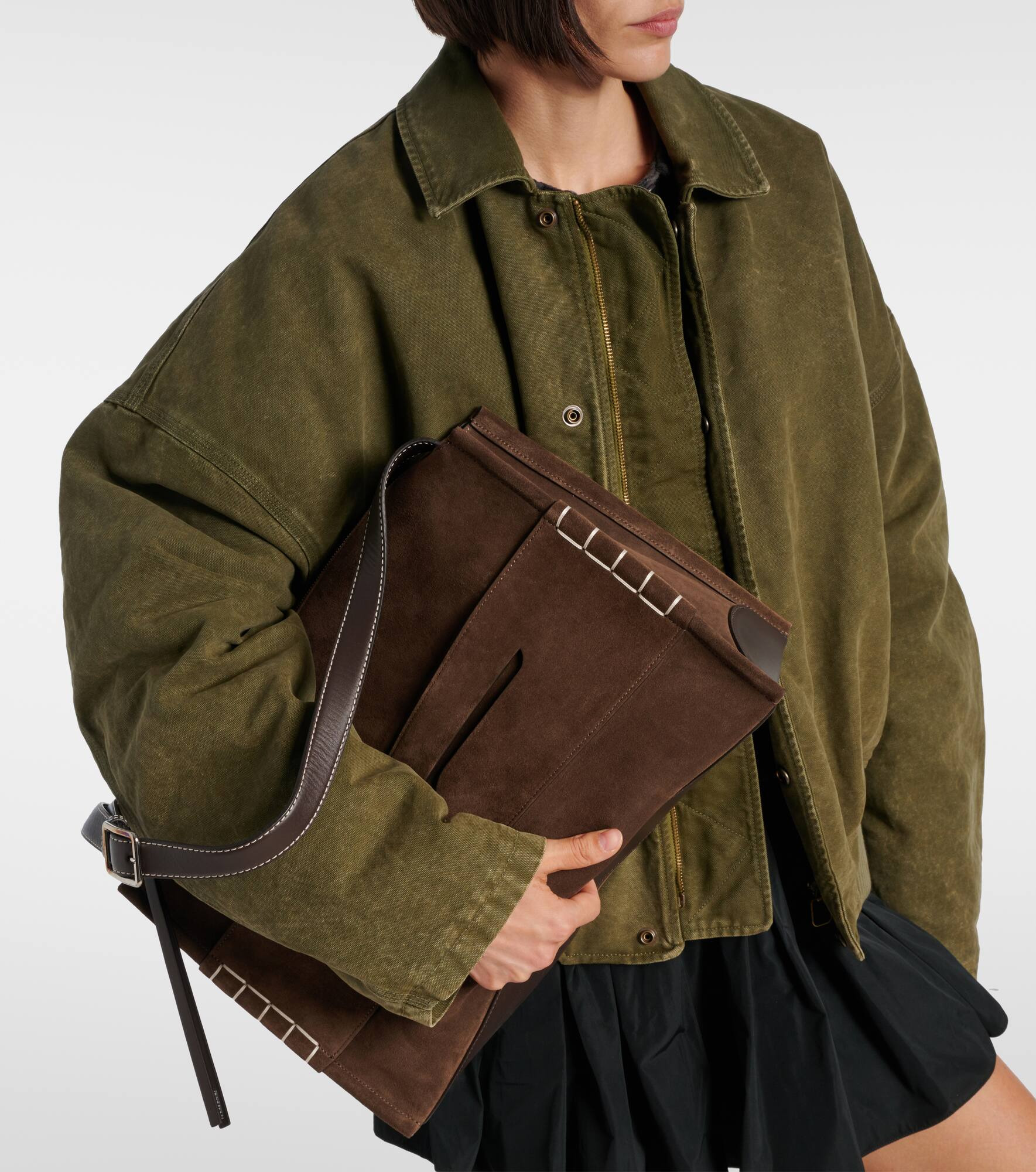 Loafer suede tote bag - 6