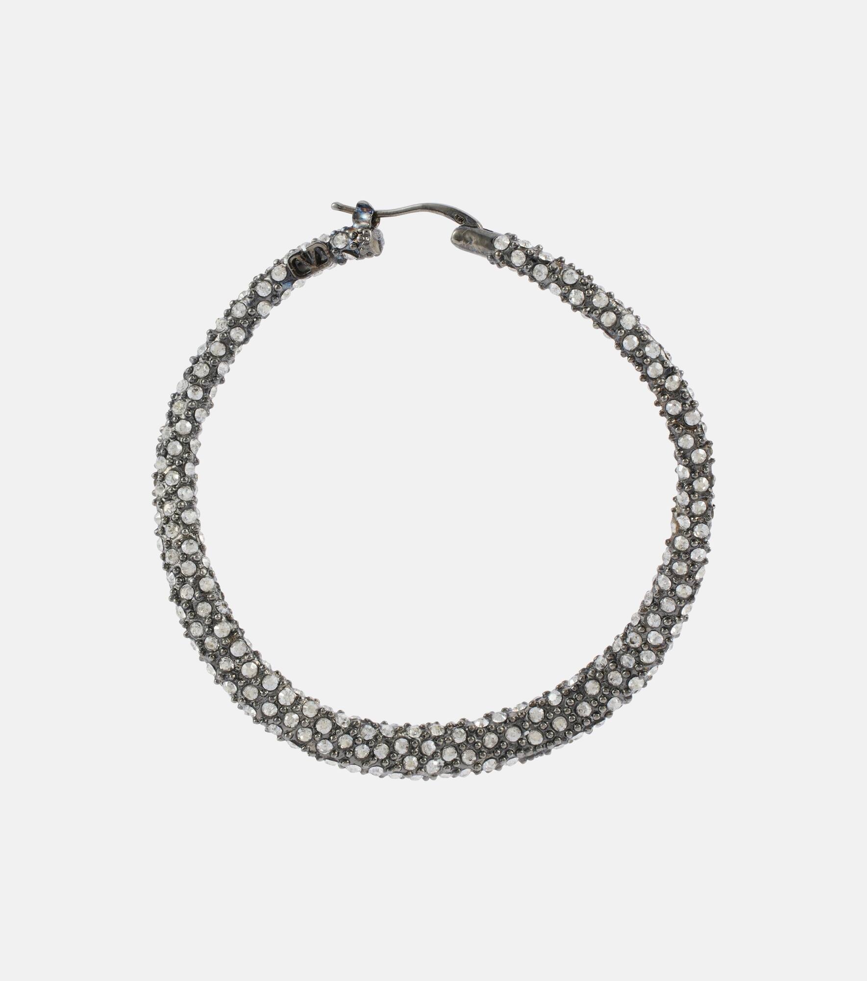 Shadowshine embellished hoop earrings - 2