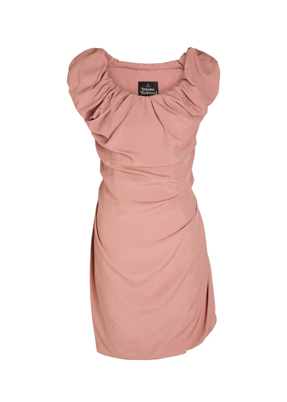 Vivienne Westwood Ginnie Amber Draped Woven Mini Dress - 1