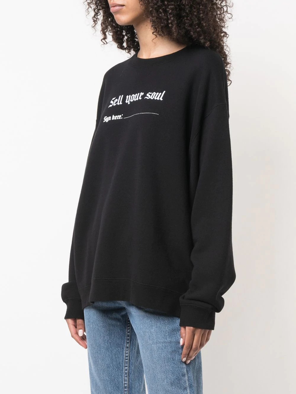 oversized slogan print sweatshirt - 3