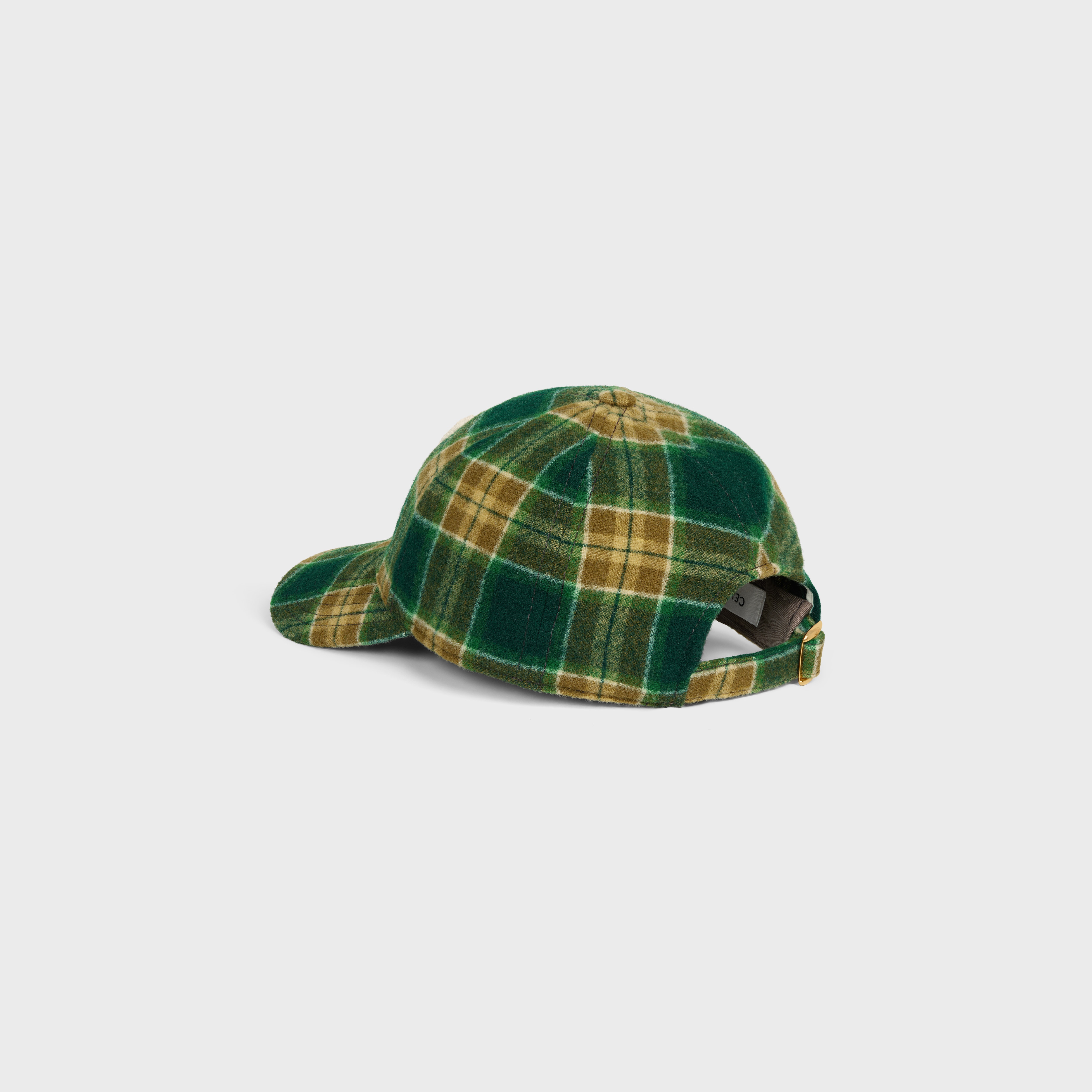INITIAL SNAPBACK CAP IN CHECKED WOOL - 4