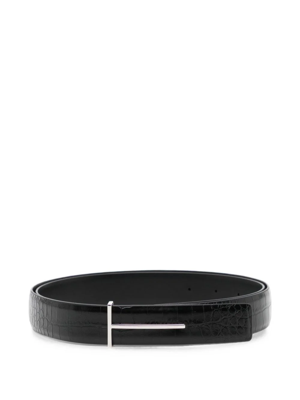 printed croc slim t belt - 1