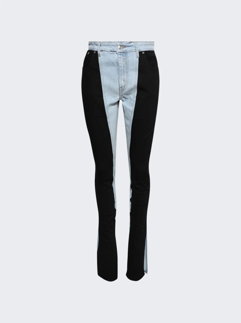 Bi-color Skinny Jeans Tokyo Blue And Black - 1