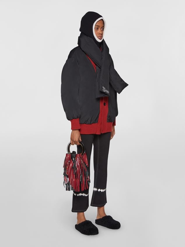 WINDBLOWN PRINT SOFT CALFSKIN PANNIER BAG - 2
