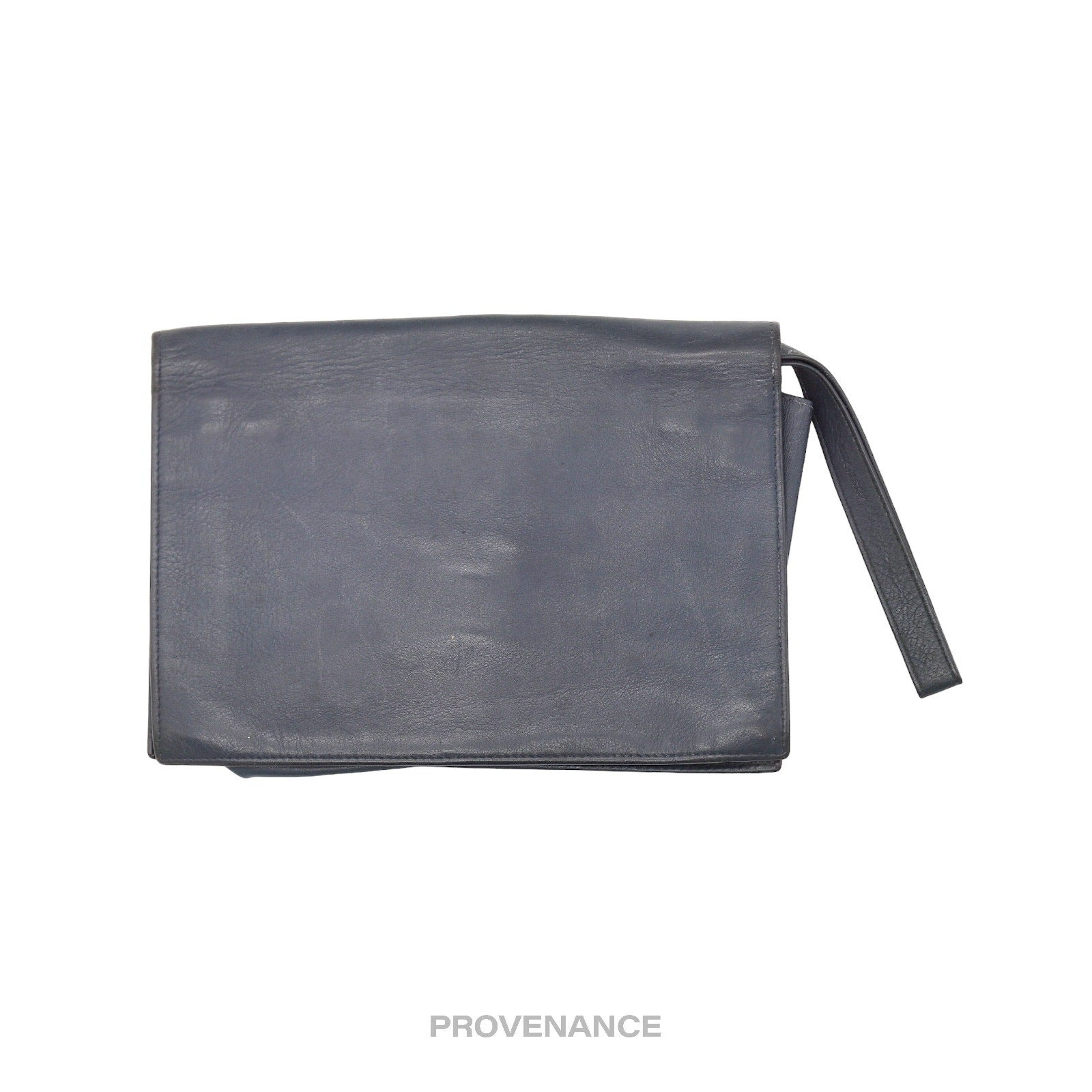 Balenciaga BB Logo Clutch Bag - Navy Leather - 2