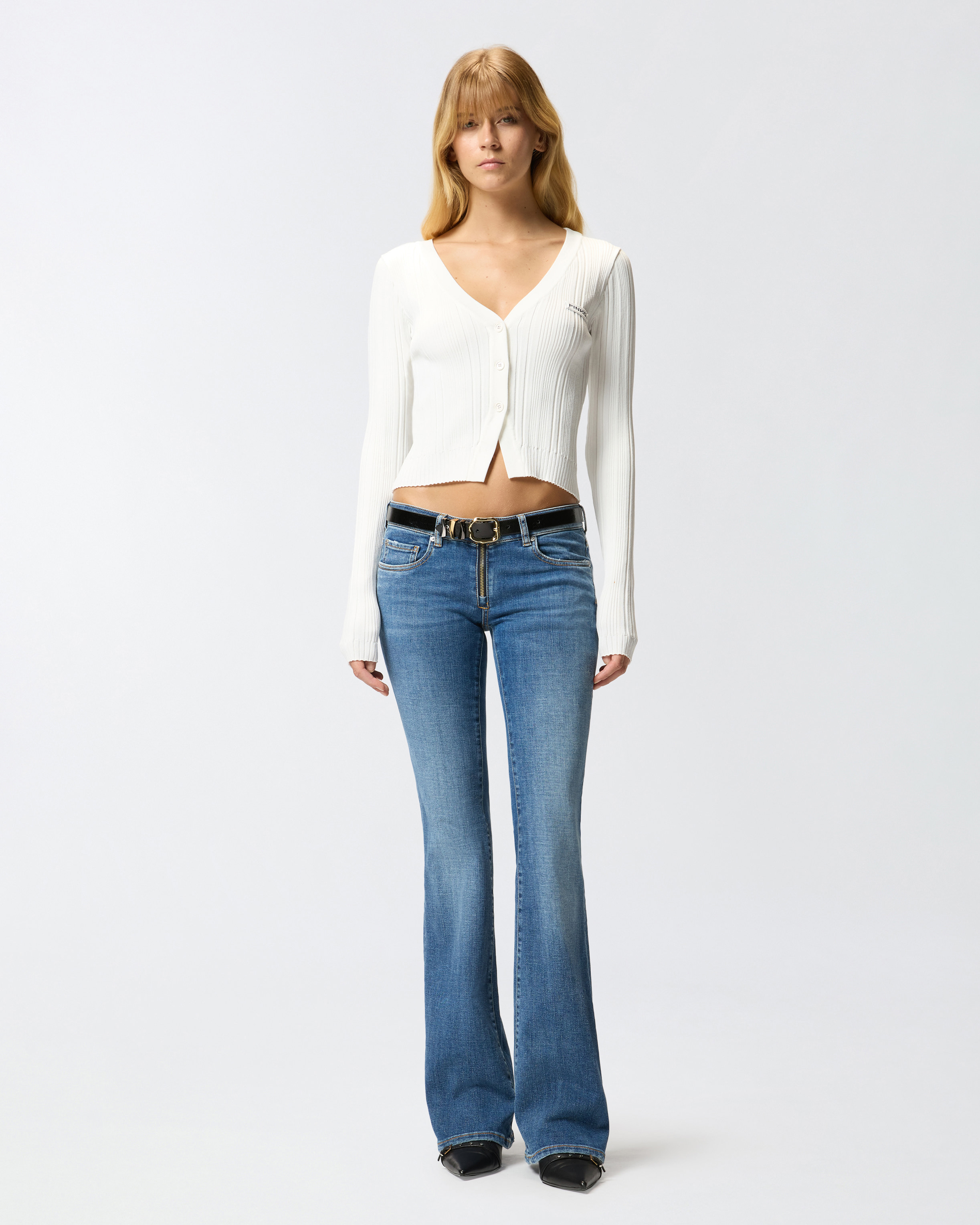 FLARED LOW-RISE JEANS - 2