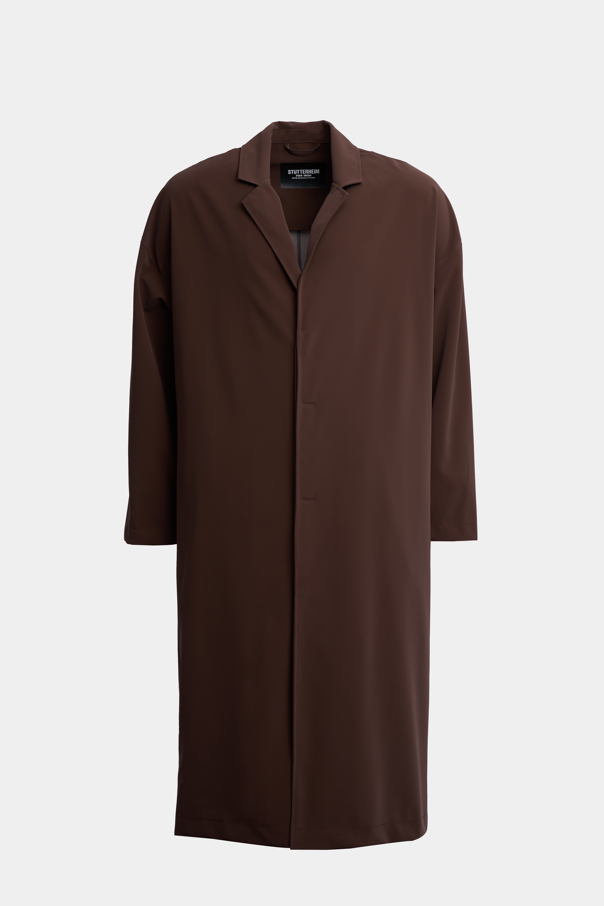 Rydberg Long Matte Raincoat Dark Brown - 8