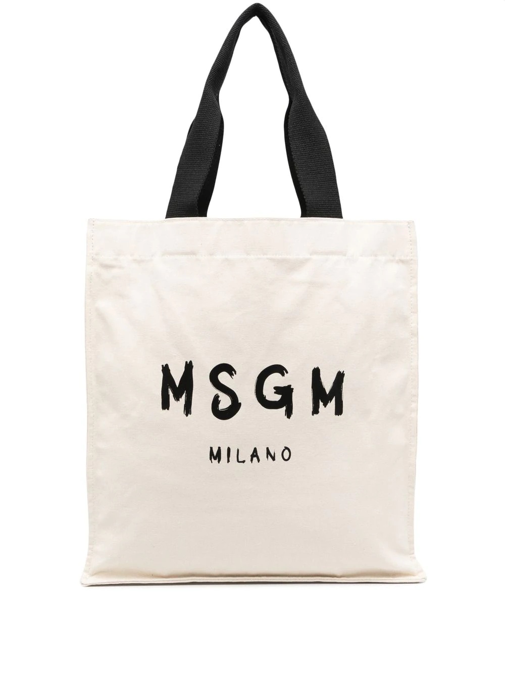 logo-print cotton tote bag - 1