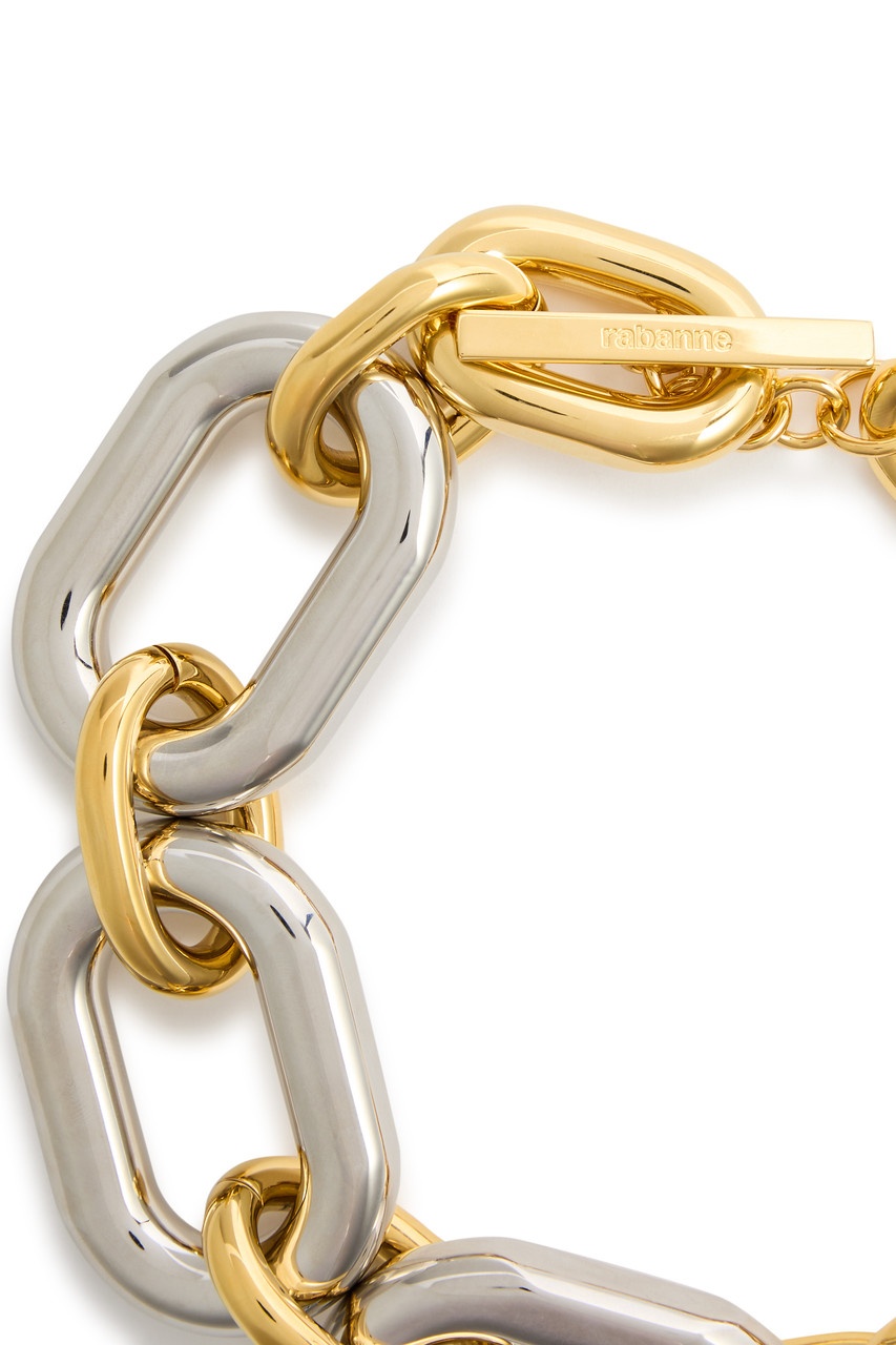 Rabanne XL Link Two-tone Chain Necklace - 3