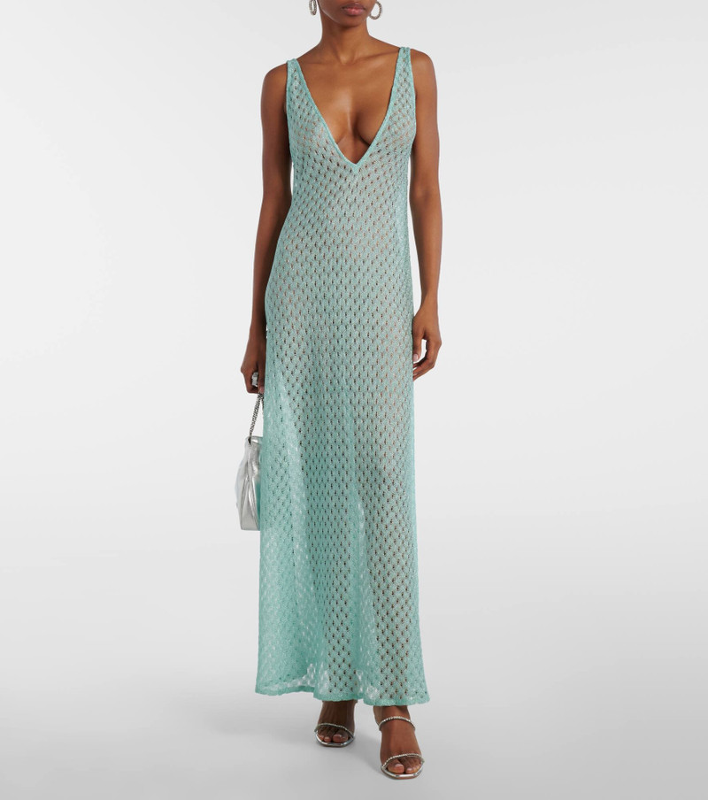 Missoni Open-knit lamé maxi dress outlook