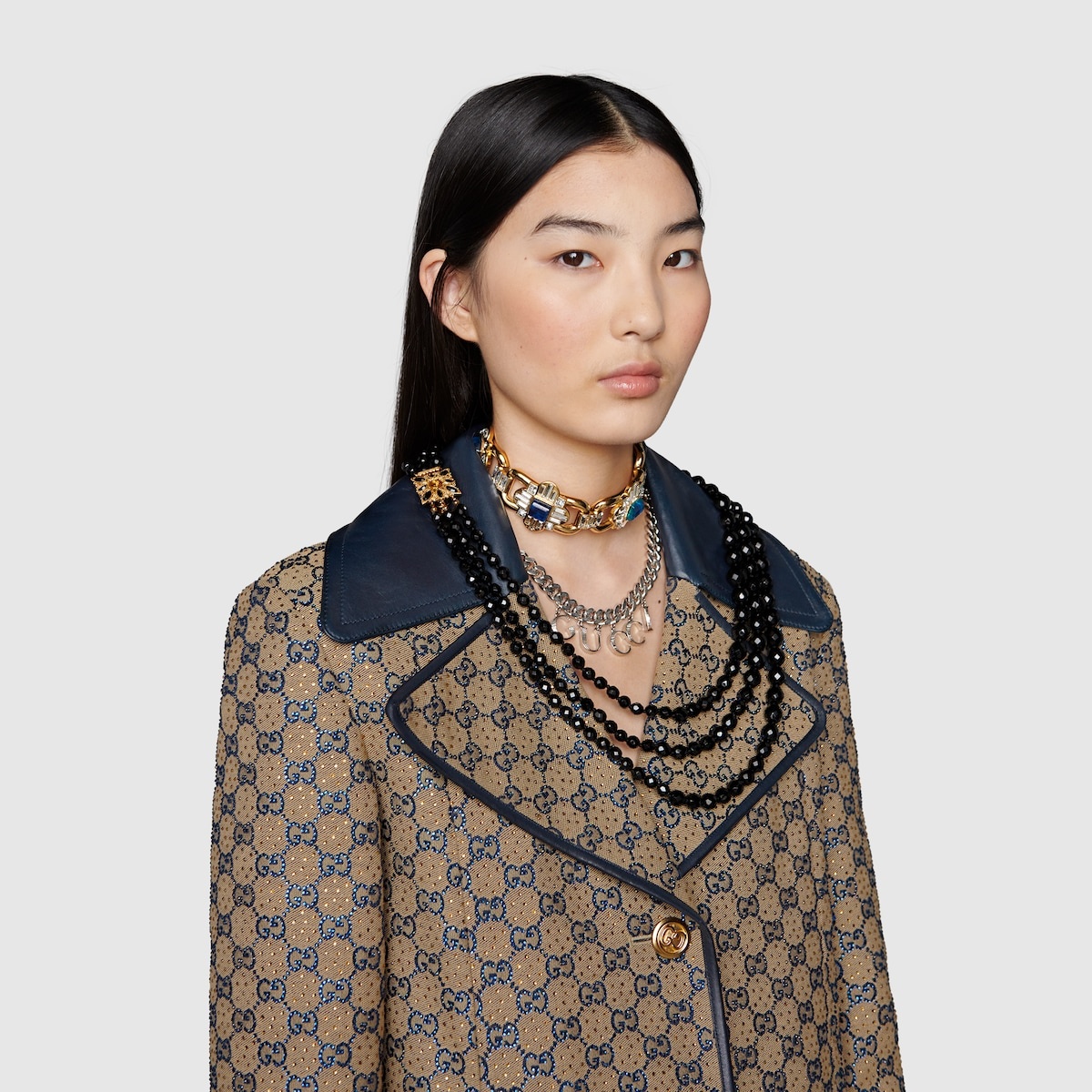 GG canvas coat with crystals - 7