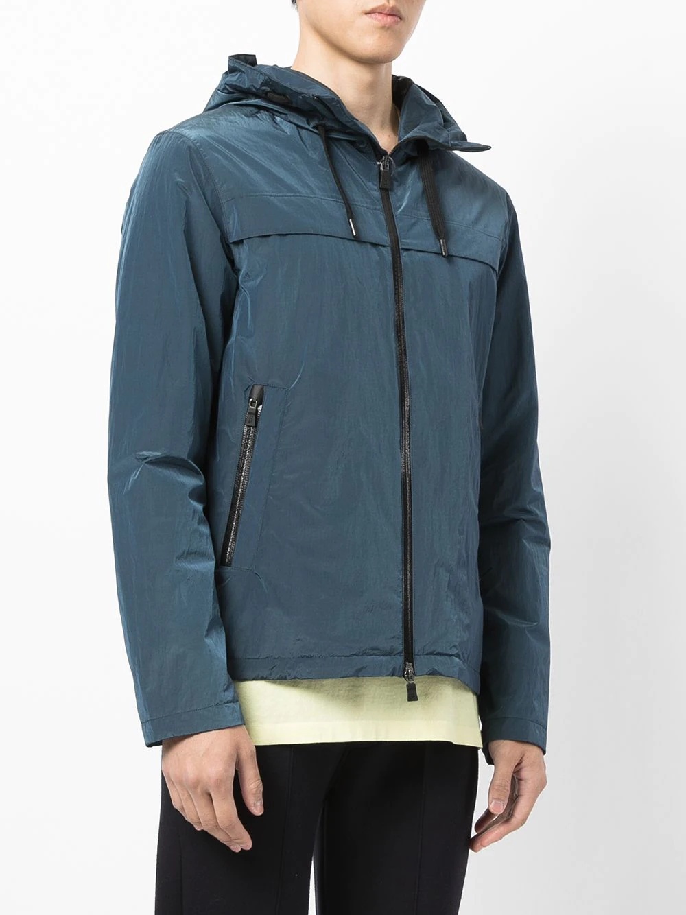 high-shine hooded bomber jacket - 3