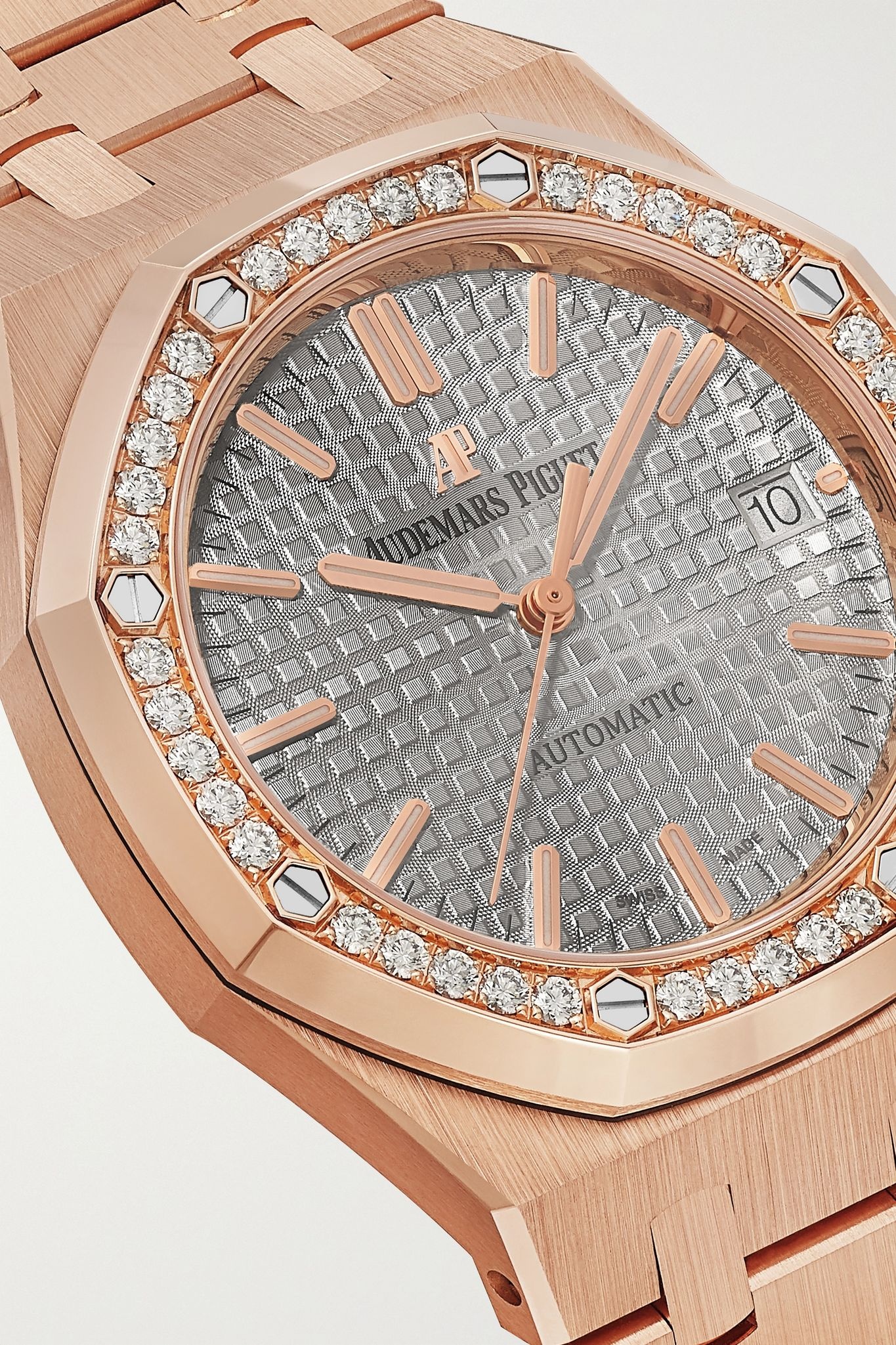 Royal Oak Automatic 37mm 18-karat pink gold and diamond watch - 5