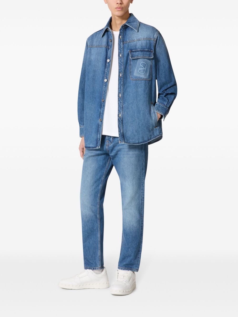 faded denim shirt - 2
