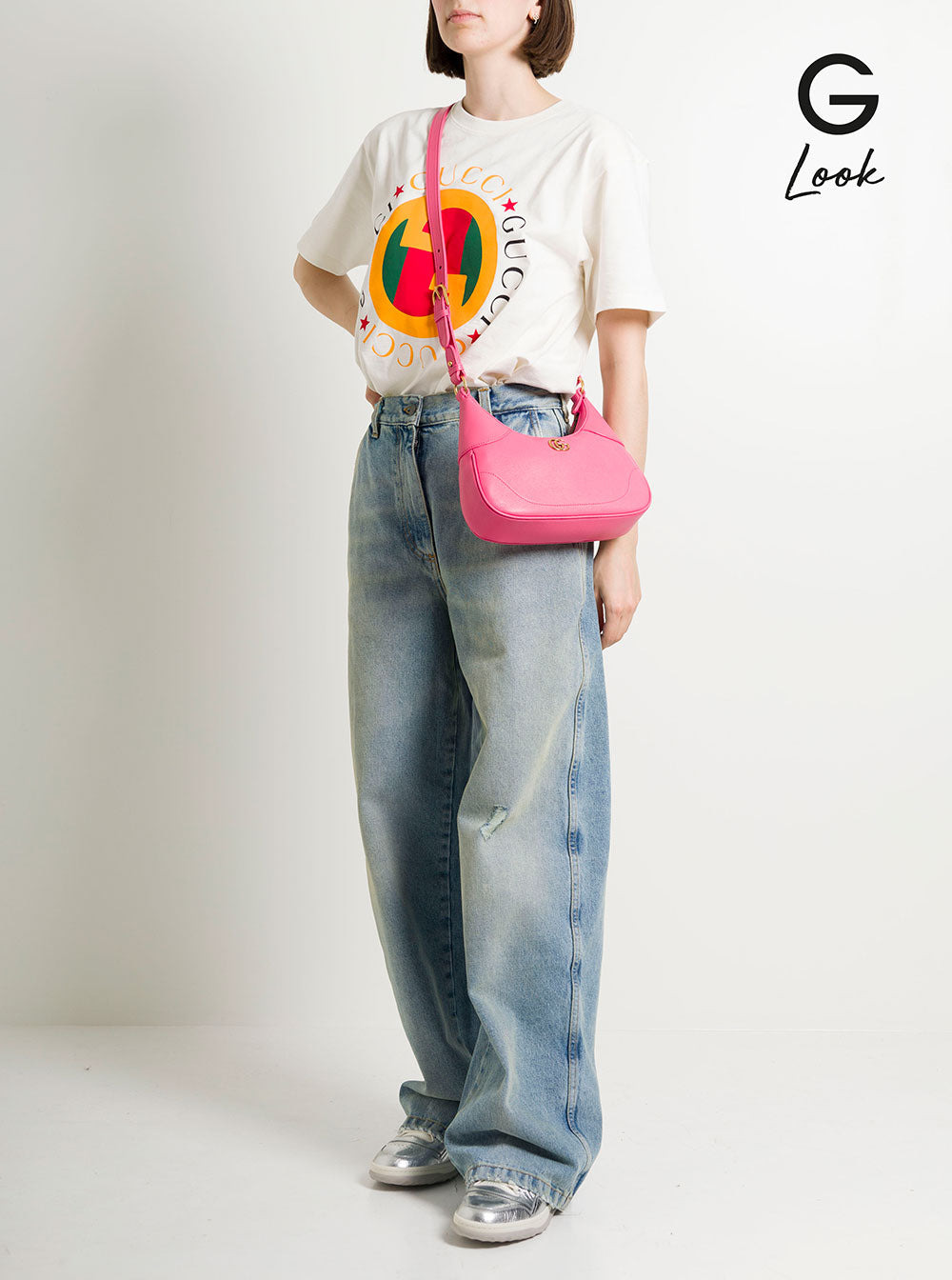 Gucci Women Small Pink Aphrodite Shoulder Bag In Leather Woman - 7