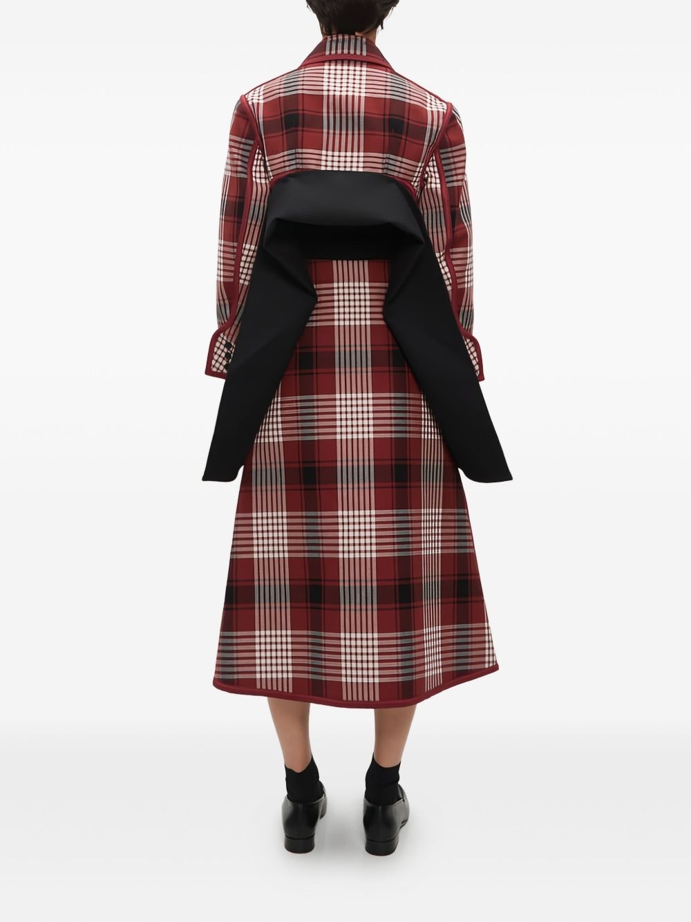 check-print jacket - 6