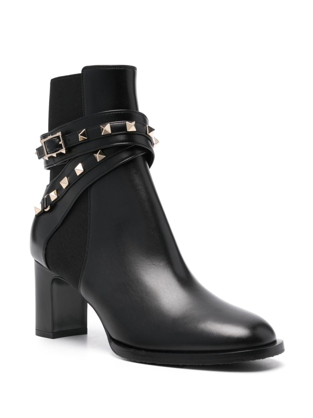 Rockstud leather ankle boots - 2