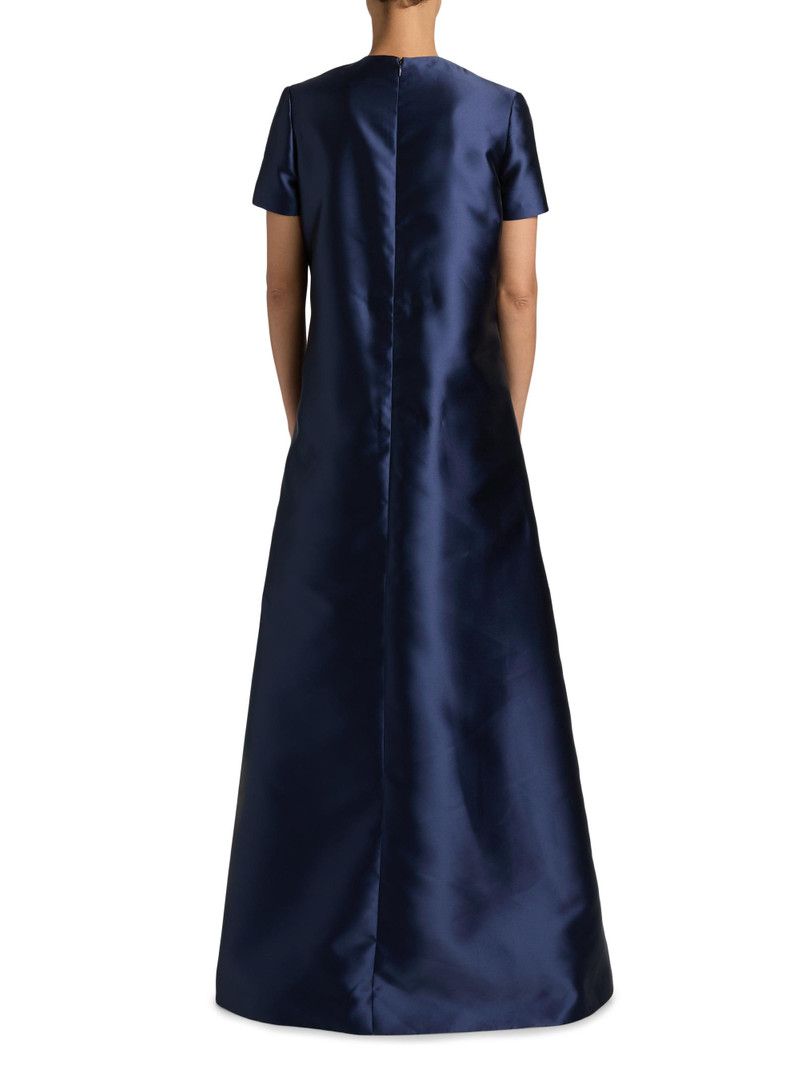 Women's Petals, Spice, & Whispers Of Plumage A-Line Gown - Navy 5