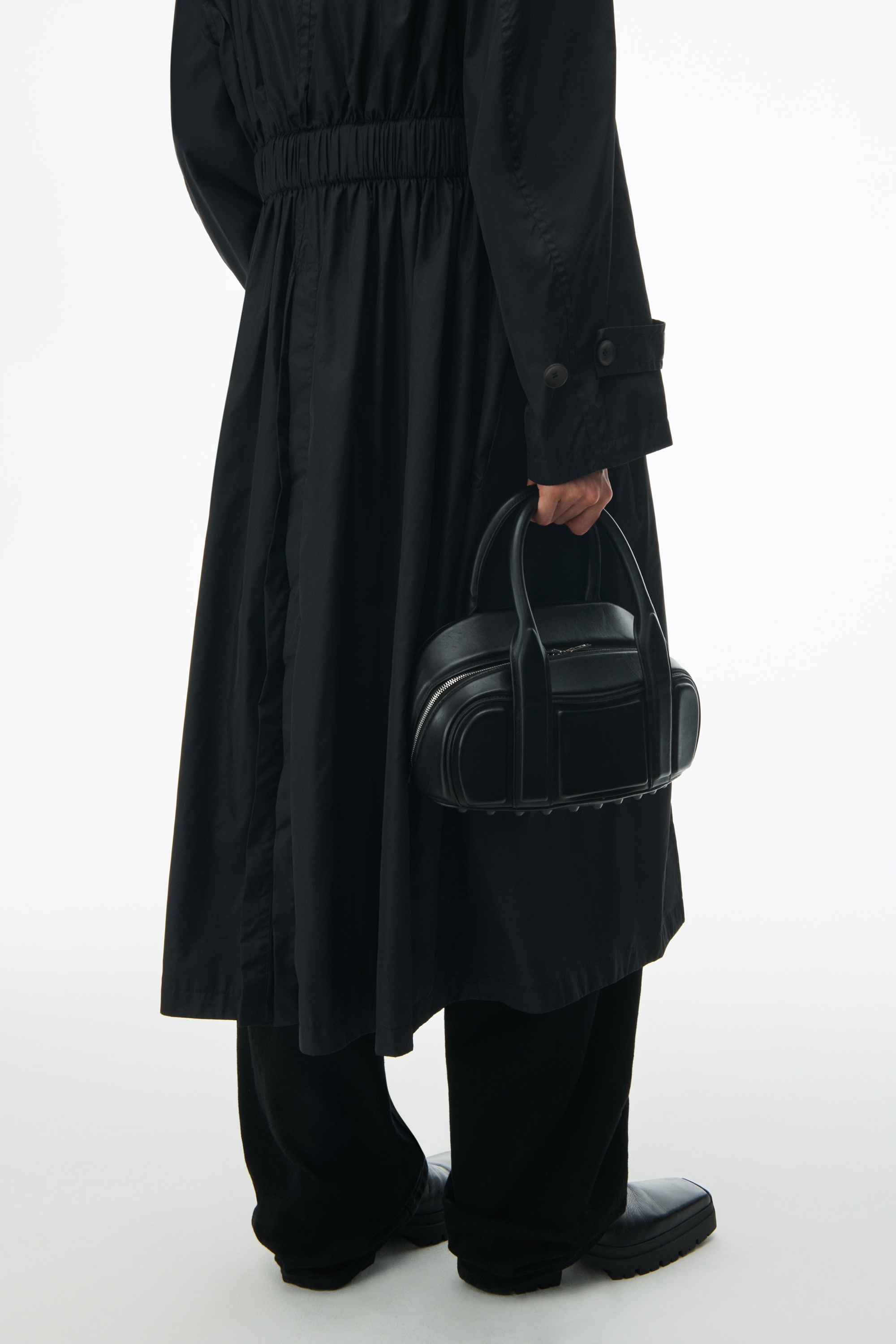 belted nyon car coat - 6