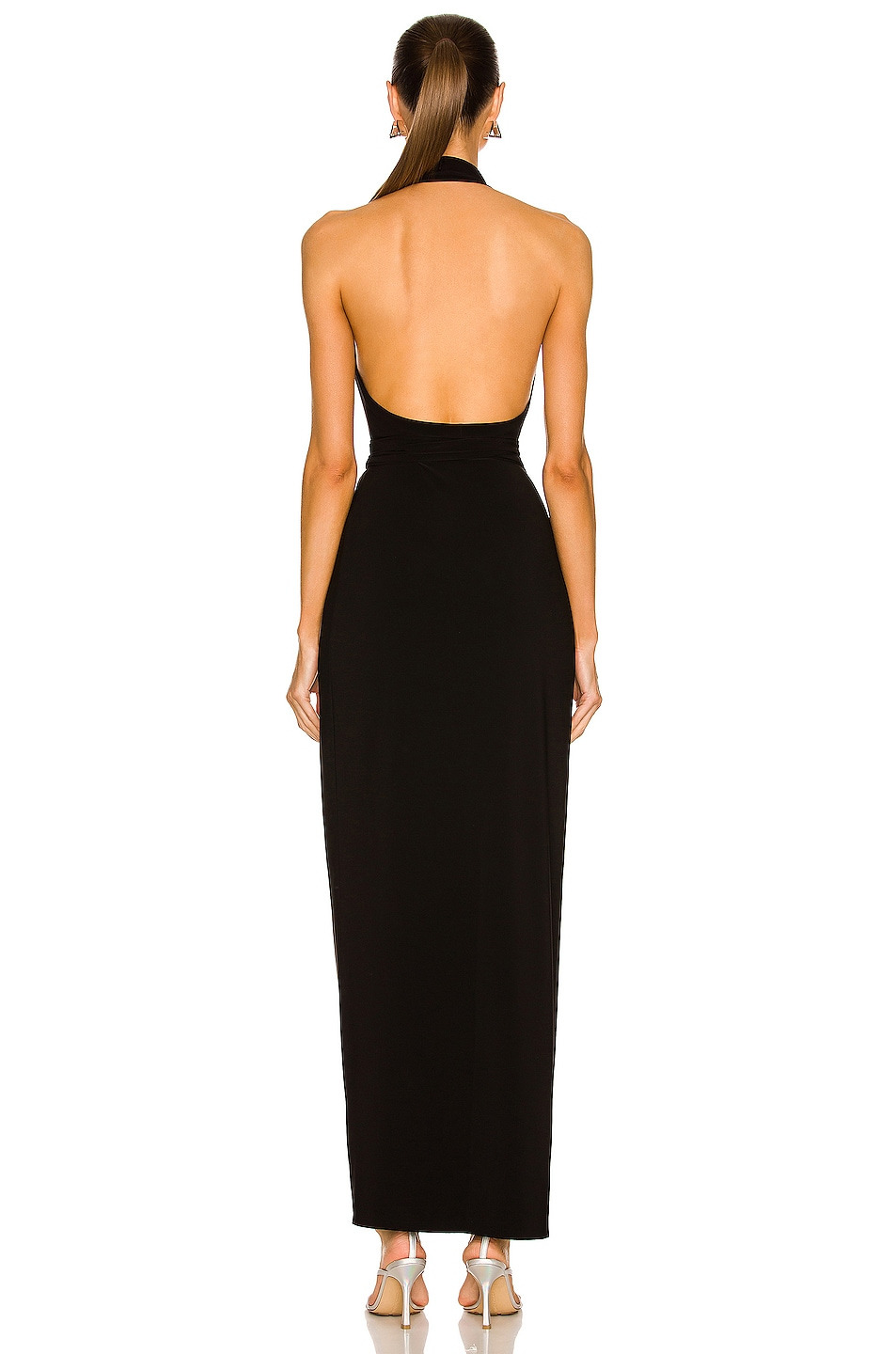 Halter Wrap Straight Gown - 3