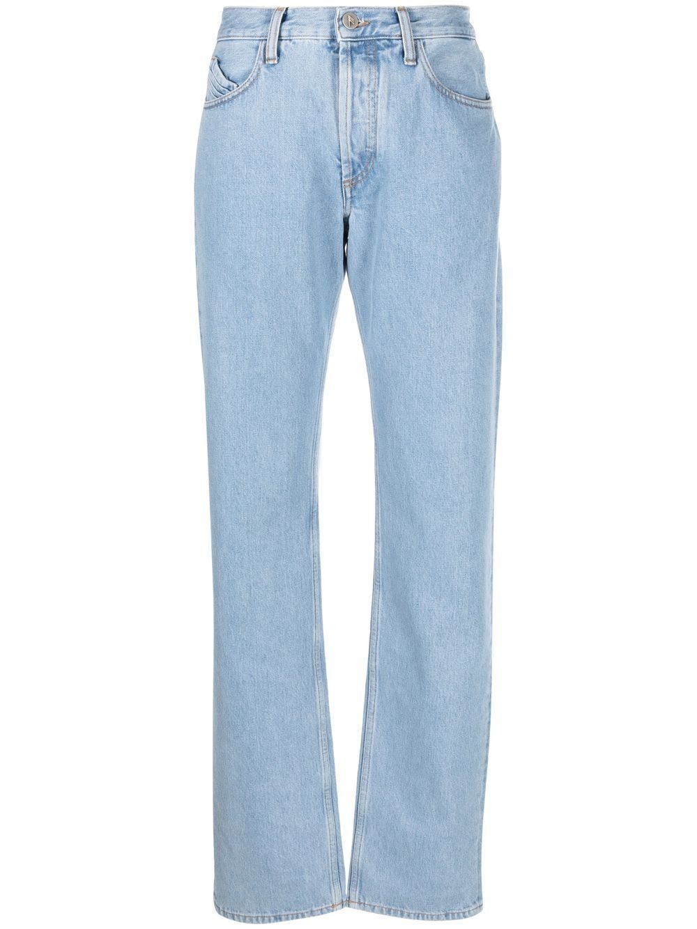 high-rise straight-leg jeans - 1