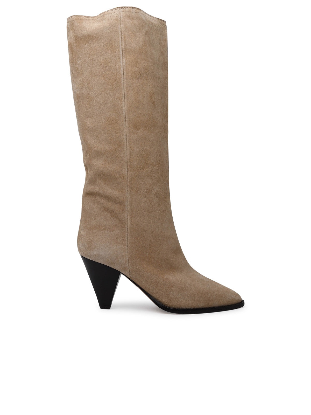 80mm heeled suede boots - 1
