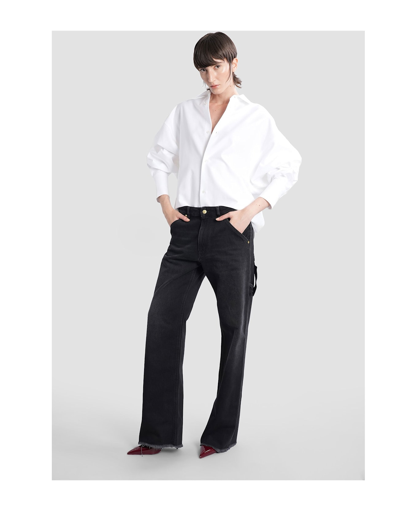 Lara Jeans In Black Denim - 2