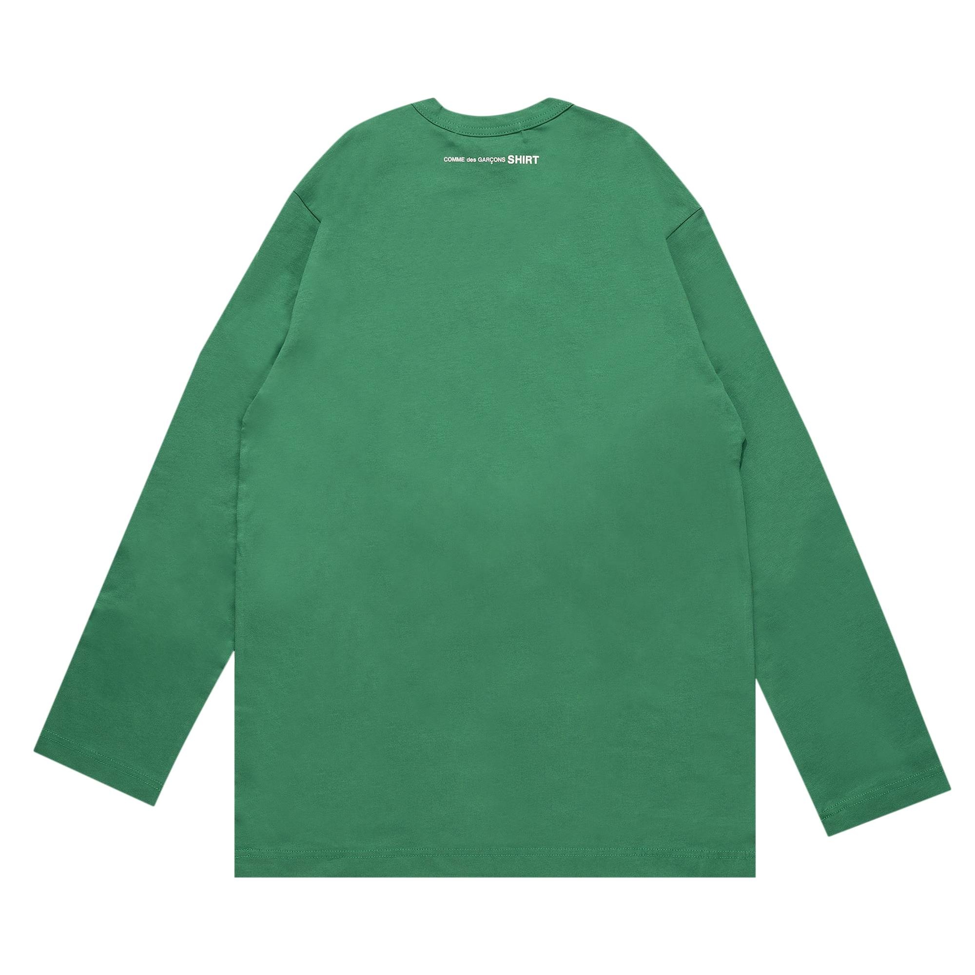 Comme des Garçons SHIRT Rear Logo Long-Sleeve T-Shirt 'Green' - 2