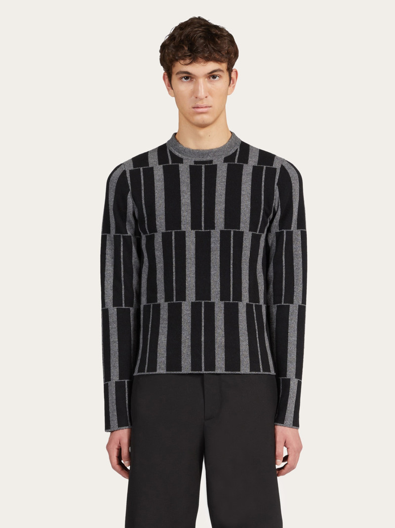 FERRAGAMO Jacquard crew neck top outlook